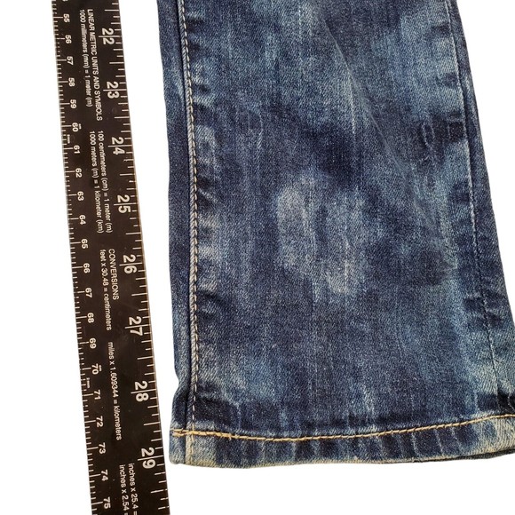 Decree Junior’s Distressed Holes Jeans Super Skinny Stone Washed Stretchy SZ 13 - Picture 5 of 11